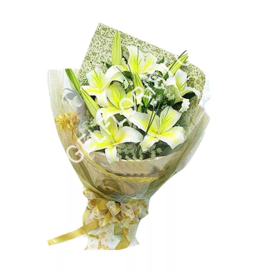 Graceful White Lilies Arrangement