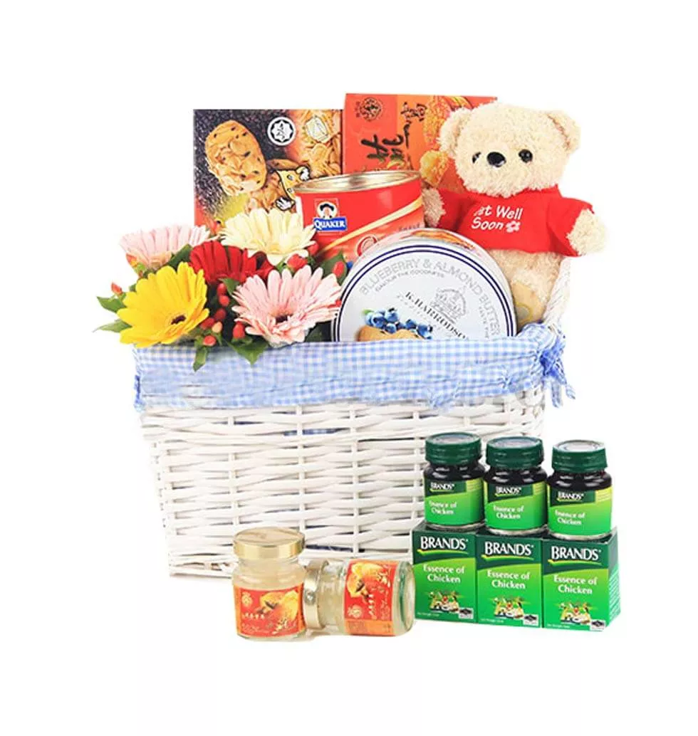 Healthy Basket With Cuddly Teddy