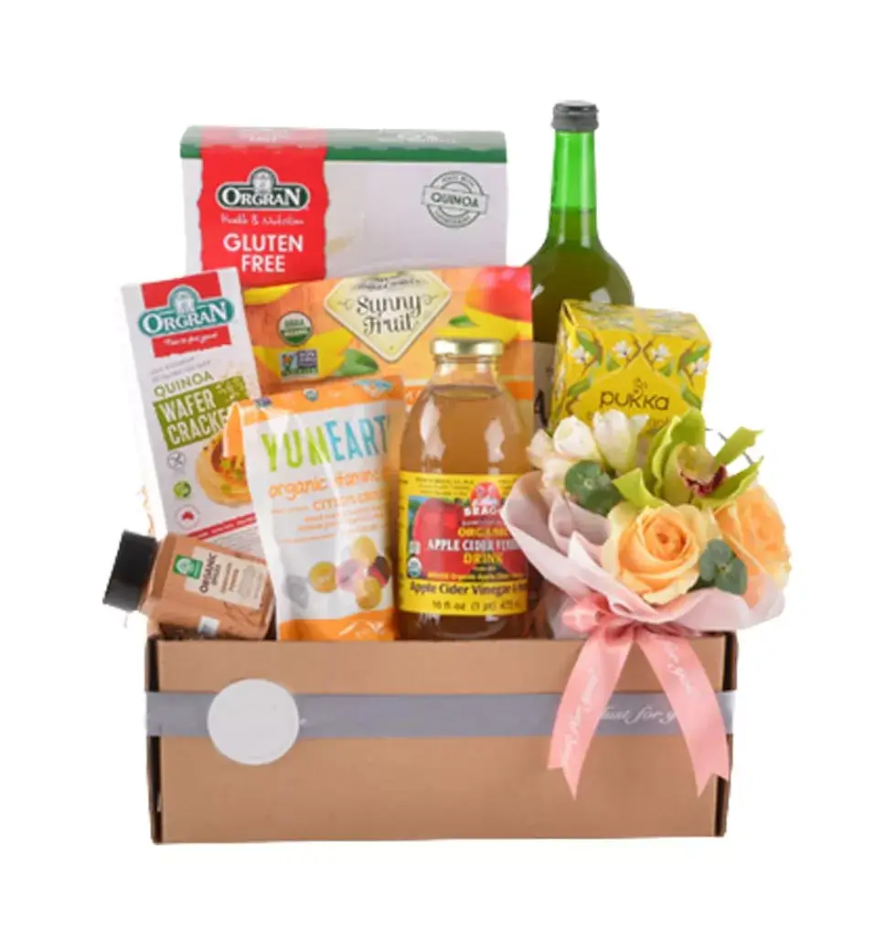 Healthy Snacks in a Hamper